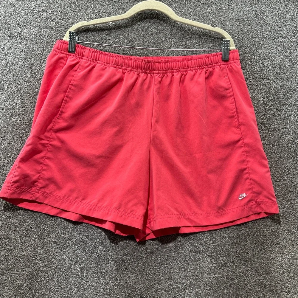 Nike Womens XL Pink Athletic Running Shorts Elastic Drawstring Waist Sporty Gym